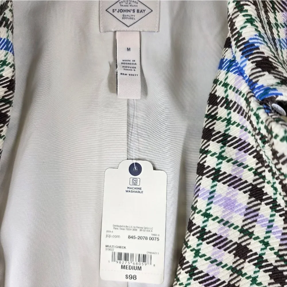 St. John's Bay Midweight Quilted Coat Size Medium NWT